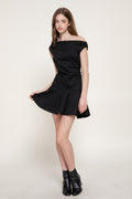 Asymmetrical Faux Suede Mini Dress