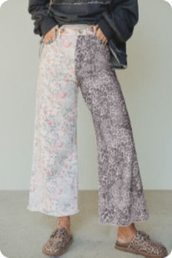 Multicolour Retro Floral Leopard