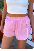 Bonbon Contrast Trim Pleated Shorts