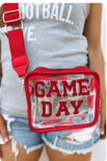Fiery Red Clear PVC Game Day Bag