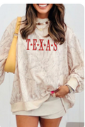 Khaki Texas Embroidered Camo Sweatshirt